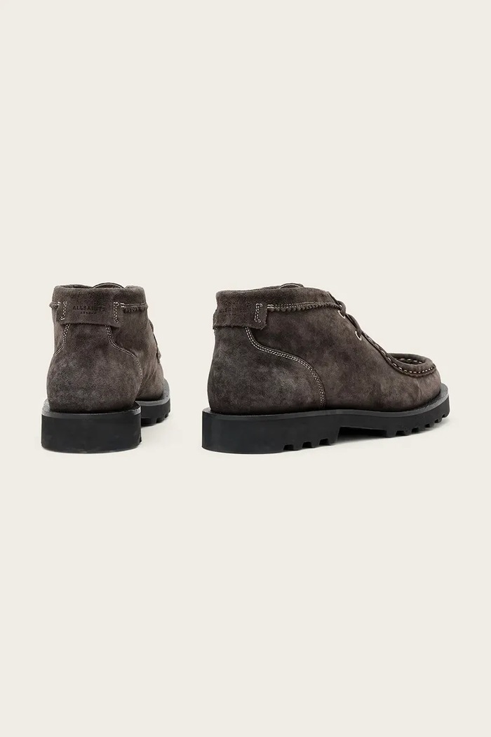 Obutev Polškornji iz semiša AllSaints SKIFF SUEDE BOOT M015FC.WRG siva