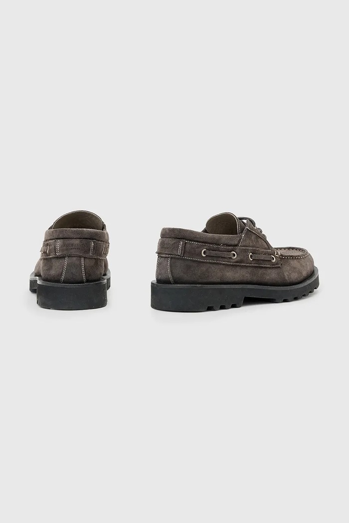 Obuwie AllSaints Półbuty skórzane SKIFF SUEDE SHOE M012FC.WRG szary