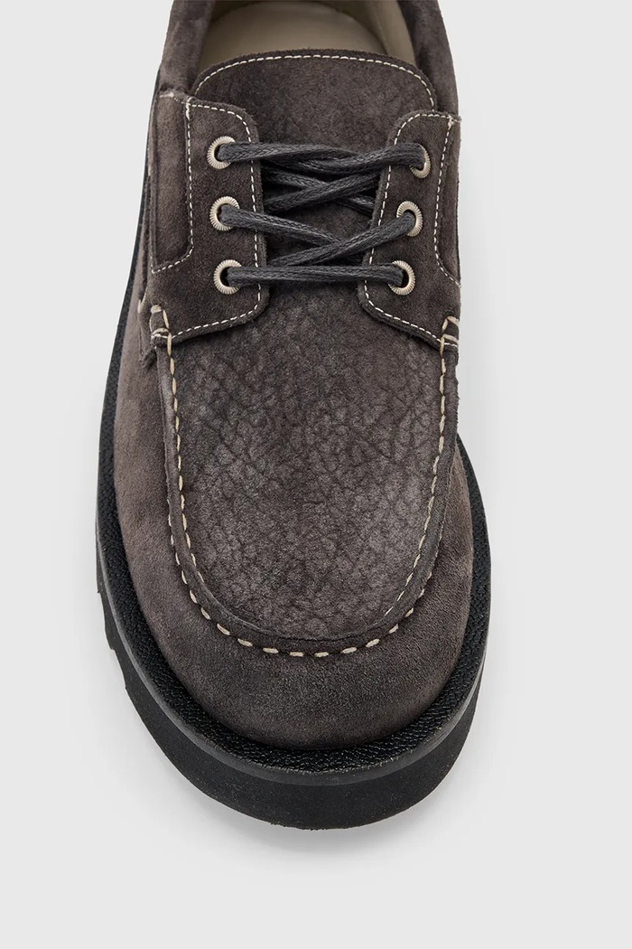 Półbuty skórzane SKIFF SUEDE SHOE AllSaints szary M012FC.WRG