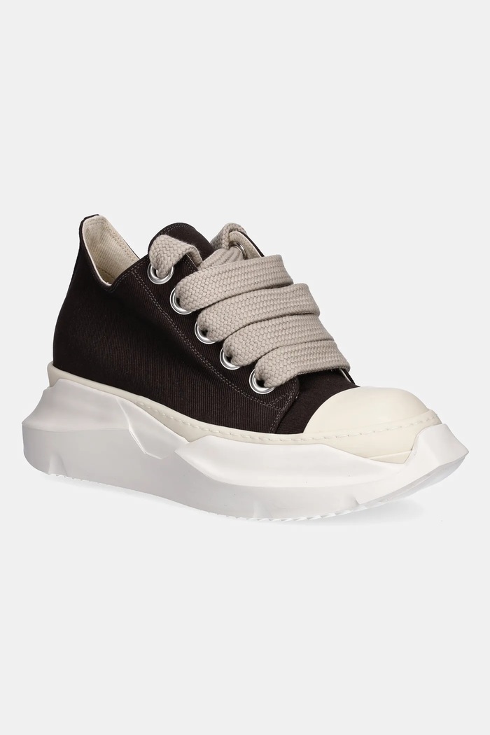 Rick Owens DRKSHDW plimsolls Jumbolace Abstract Low Sneaks brown DU02E7845.DOW2