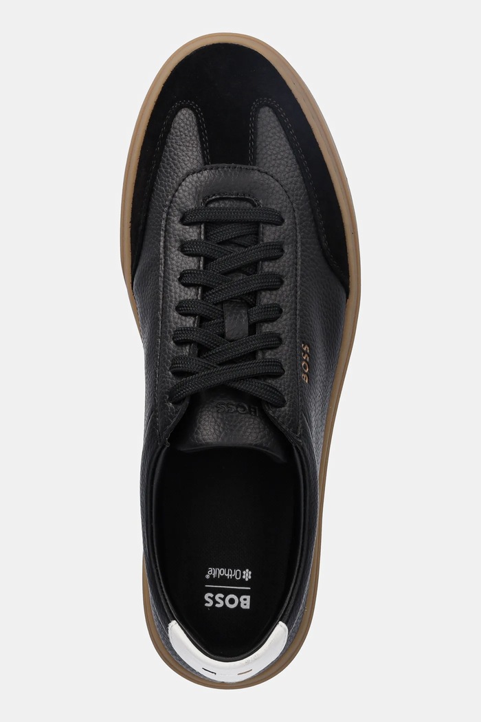 Sneakersy skórzane Kieran BOSS 50552852.012 czarny