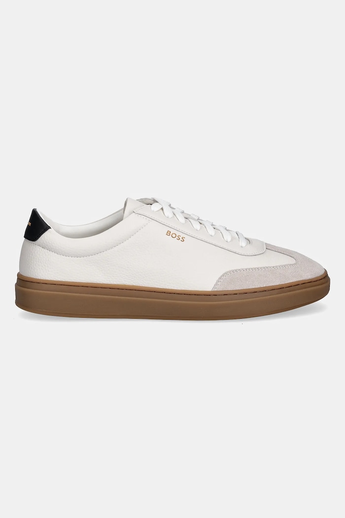 BOSS sneakersy skórzane Kieran 50552852.122 beżowy AW25