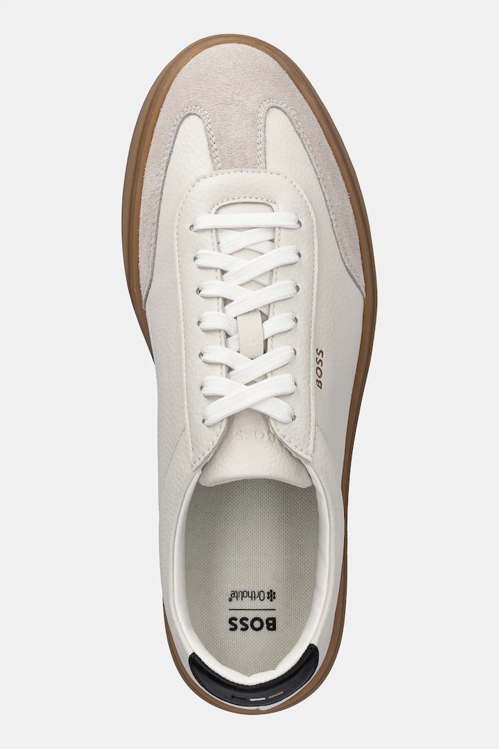 BOSS sneakersy skórzane Kieran beżowy 50552852.122