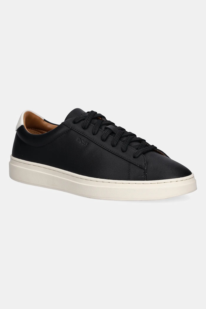 BOSS sneakersy skórzane Kieran skóra powlekana czarny 50552853.001