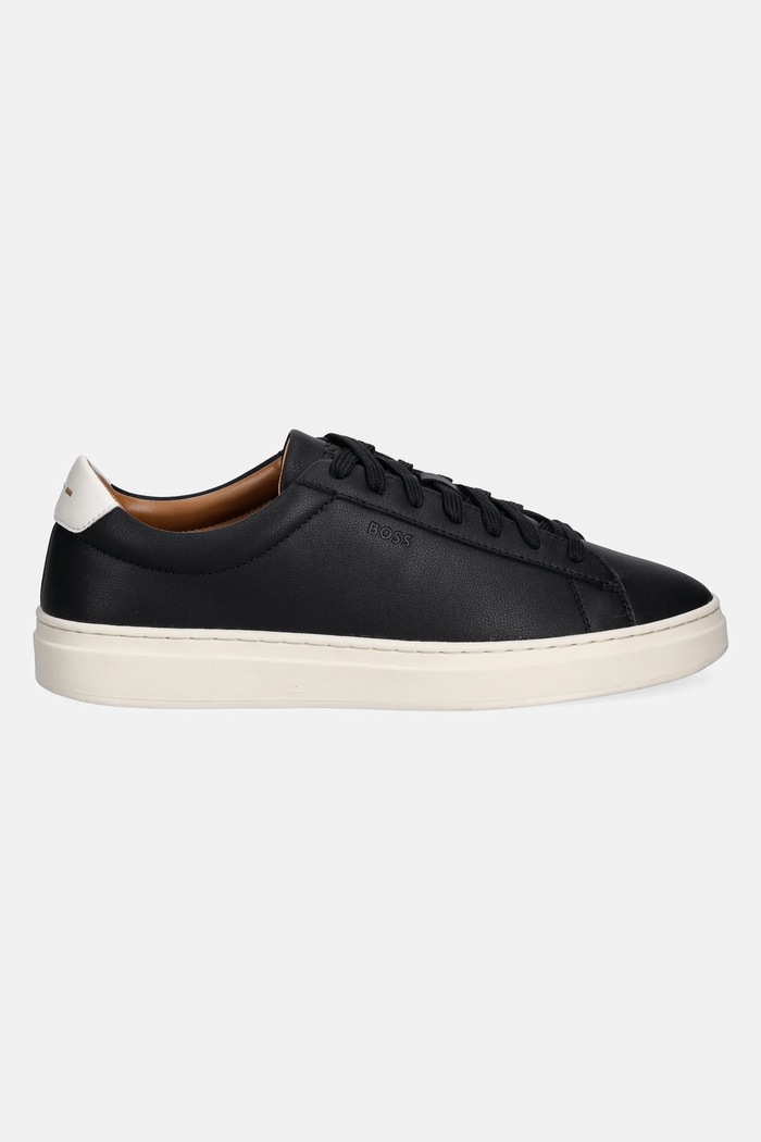 BOSS sneakersy skórzane Kieran 50552853.001 czarny AW25