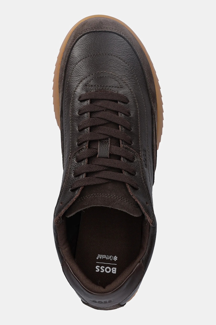BOSS sneakersy skórzane Careton brązowy 50552888.202