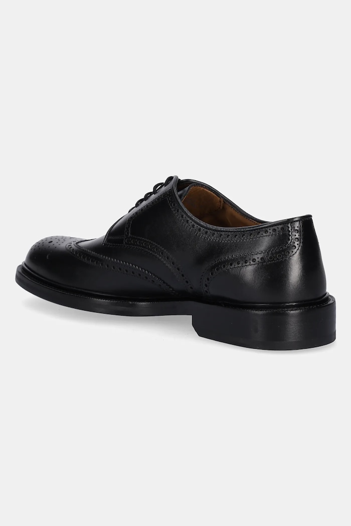 Boty Kožené polobotky BOSS Mosby 50554263.001 černá