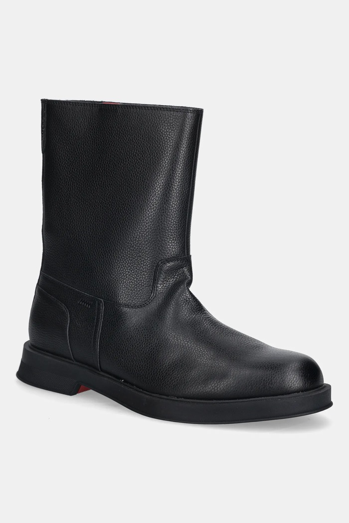 HUGO buty skórzane Lenner skóra licowa czarny 50552560.001