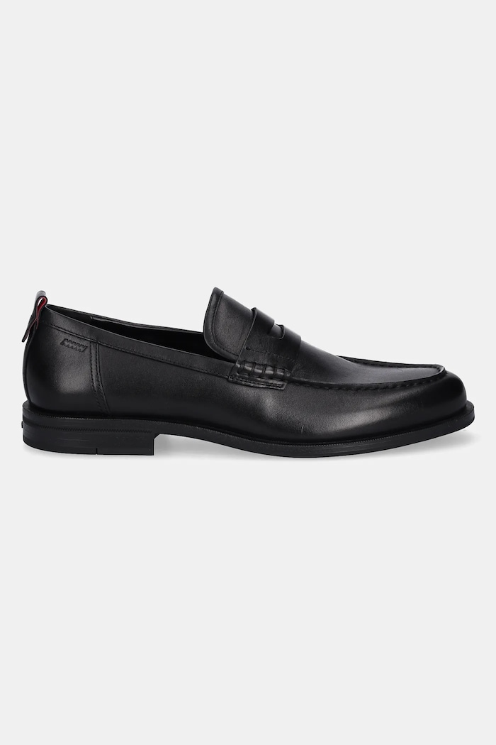HUGO bőr mokaszin Varian 50552640.001 fekete AW25