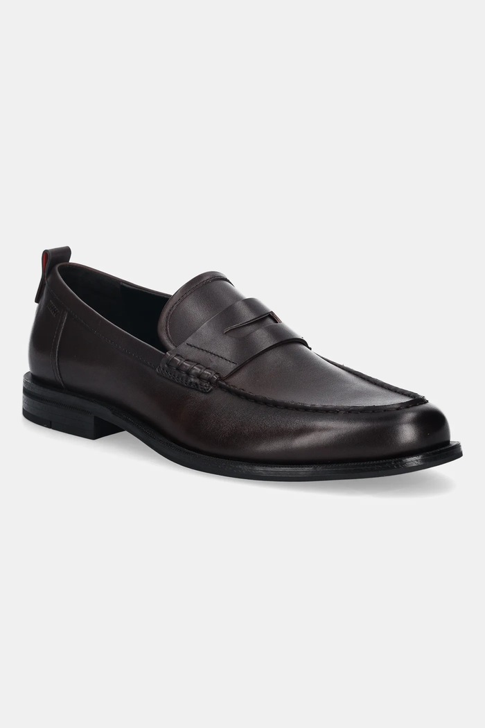 Kožené mokasíny HUGO Varian elegantné hnedá 50552640.606