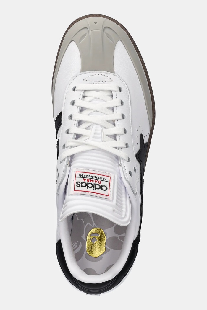 Δερμάτινα sneakers adidas Originals SAMBA BAPE λευκό JR9245