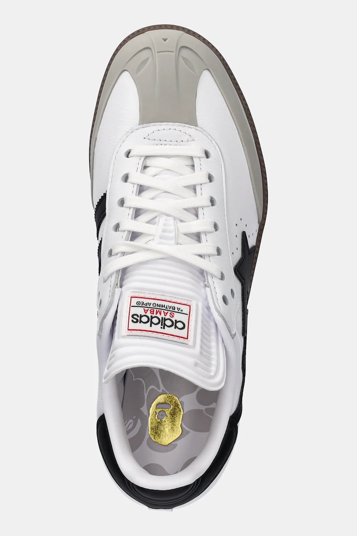 Δερμάτινα sneakers adidas Originals SAMBA BAPE λευκό JR9245