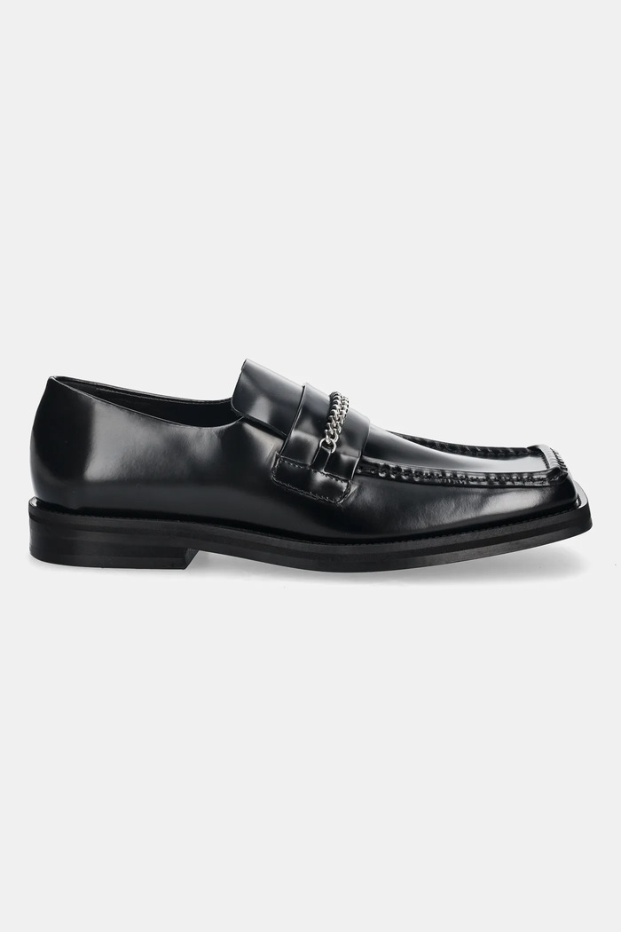 Кожаные мокасины Martine Rose Square Toe Loafer 1026LP11001M чёрный AW25