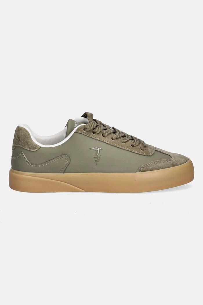 Trussardi sneakers in pelle N028S000928N.0V5 verde AW25
