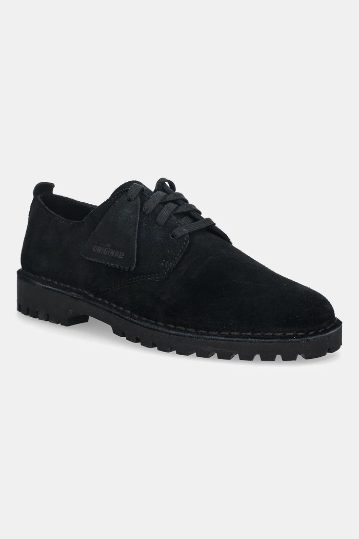 Cipele od brušene kože Clarks Originals Desert Rock Lo casual crna 26180659