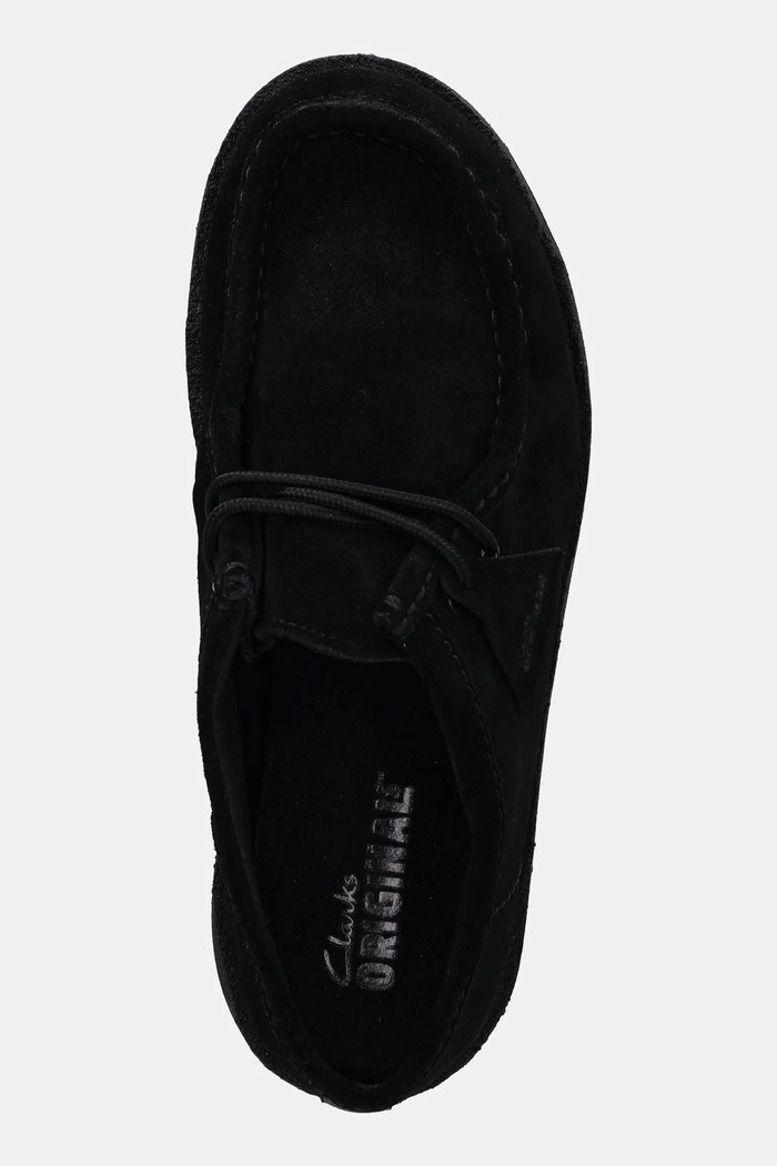 Σουέτ κλειστά παπούτσια Clarks Originals Meare Walla μαύρο 26183761