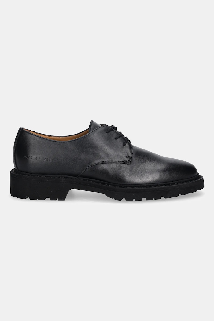 Common Projects bőr félcipő Derby 2524.7547 fekete AW25