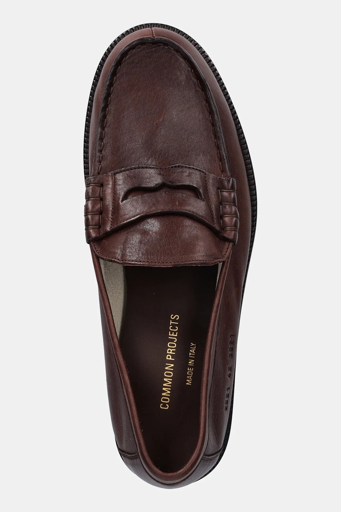 Δερμάτινα μοκασίνια Common Projects Soft Loafer καφέ 2521.3621