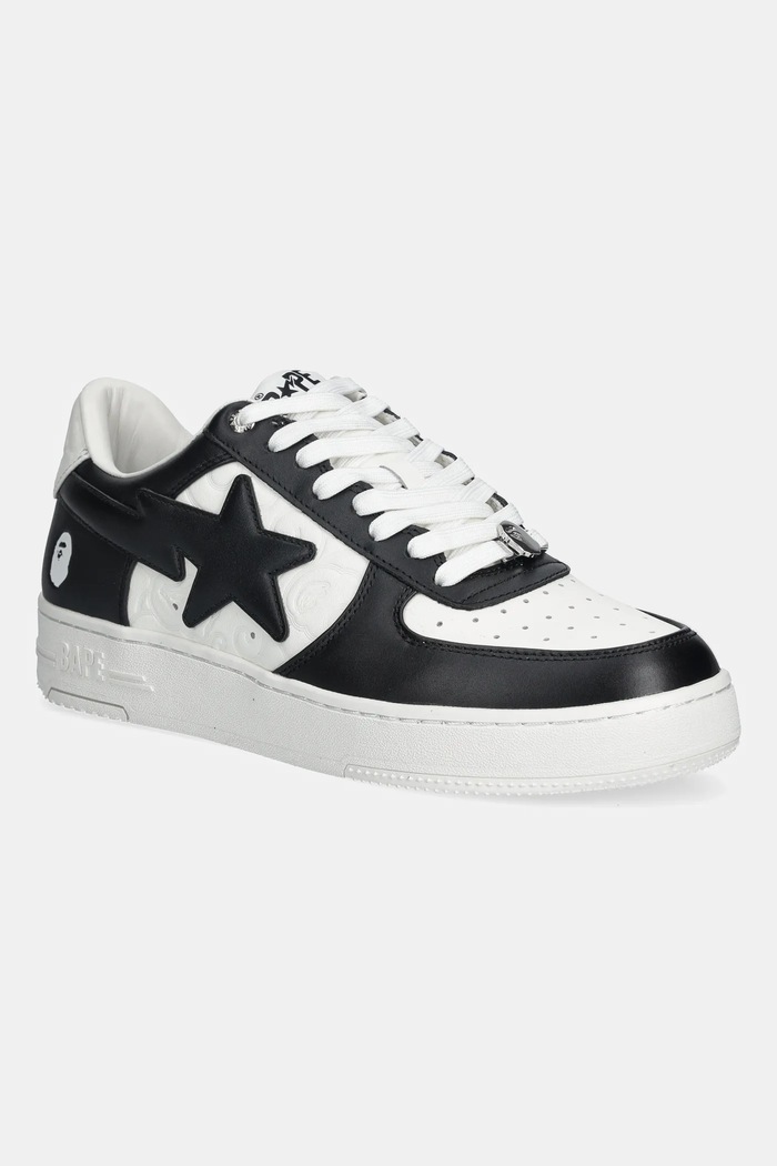 Кожаные кроссовки A Bathing Ape BAPE STA #3 низкая чёрный 1L30191305