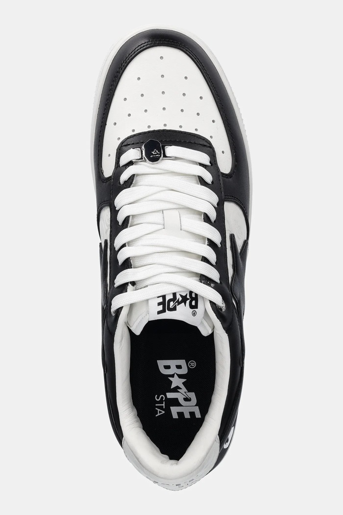 Кожаные кроссовки A Bathing Ape BAPE STA #3 чёрный 1L30191305