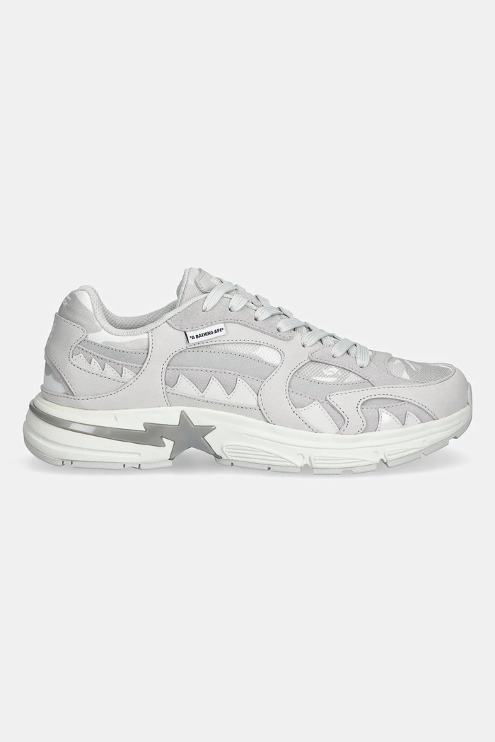 Шкіряні кросівки A Bathing Ape BAPE Shark STA #1 1L30191319 сірий AW25