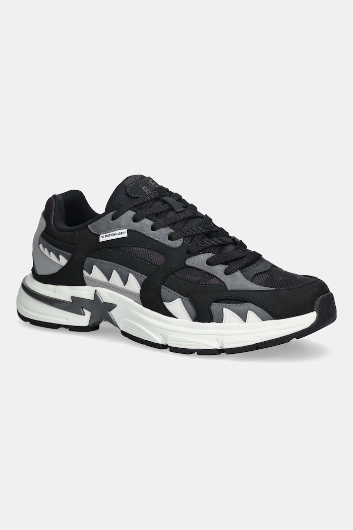 Δερμάτινα sneakers A Bathing Ape BAPE Shark STA #1 επικαλυμμένο δέρμα μαύρο 1L30191319
