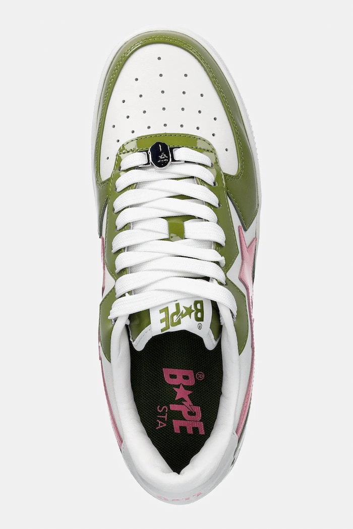 Шкіряні кросівки A Bathing Ape BAPE STA ICON #2 зелений 001FWL301307M