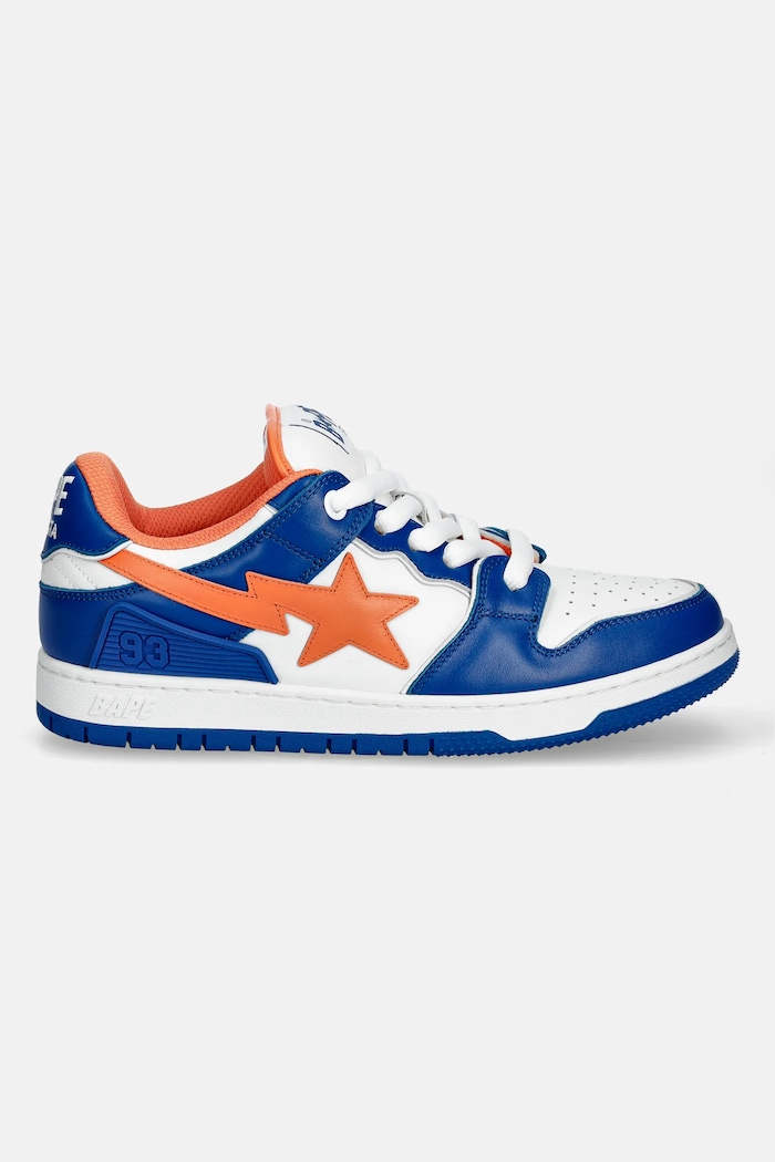 Δερμάτινα sneakers A Bathing Ape NEW BAPE SK8 STA #1 001FWL301311M μπλε AW25