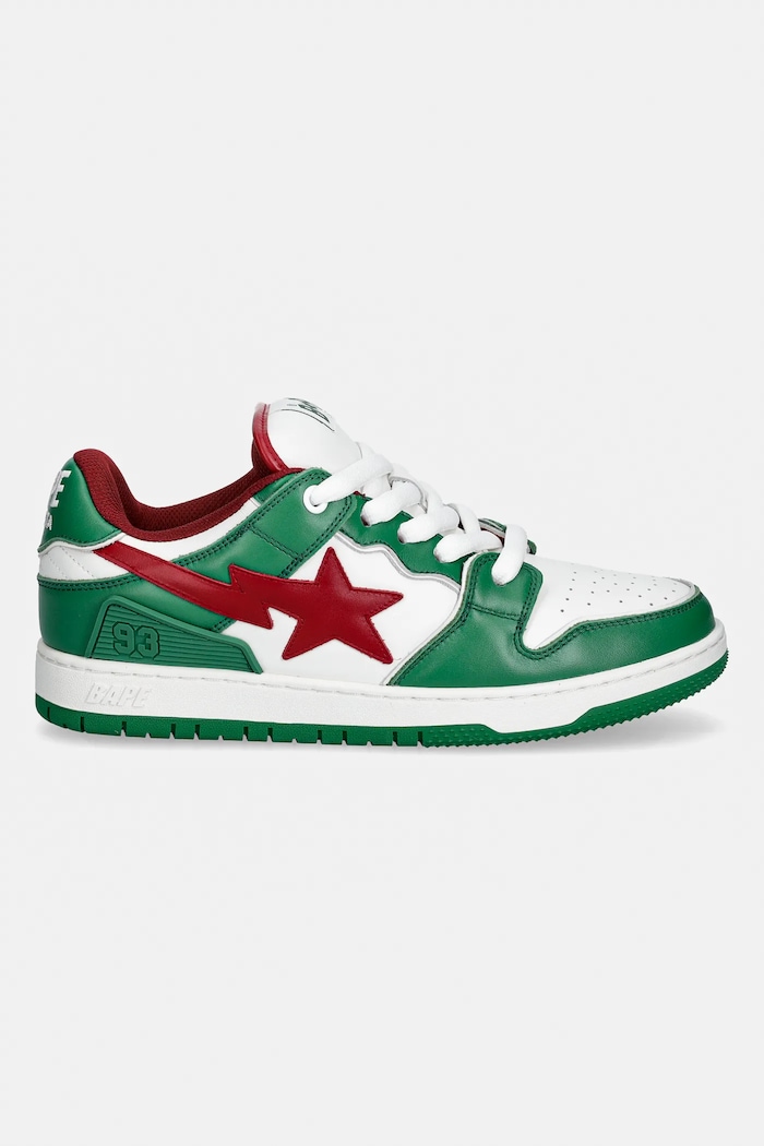 Δερμάτινα sneakers A Bathing Ape NEW BAPE SK8 STA #1 001FWL301311M πράσινο AW25
