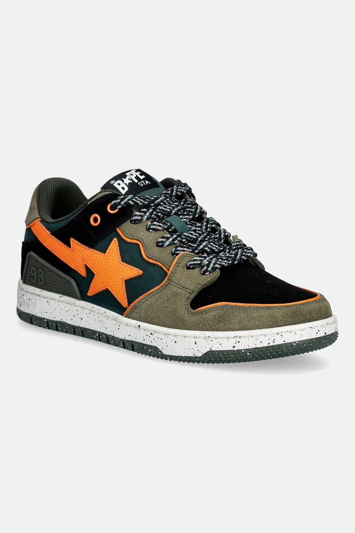 Шкіряні кросівки A Bathing Ape BAPE SK8 STA #1 низька зелений 001FWL301313M