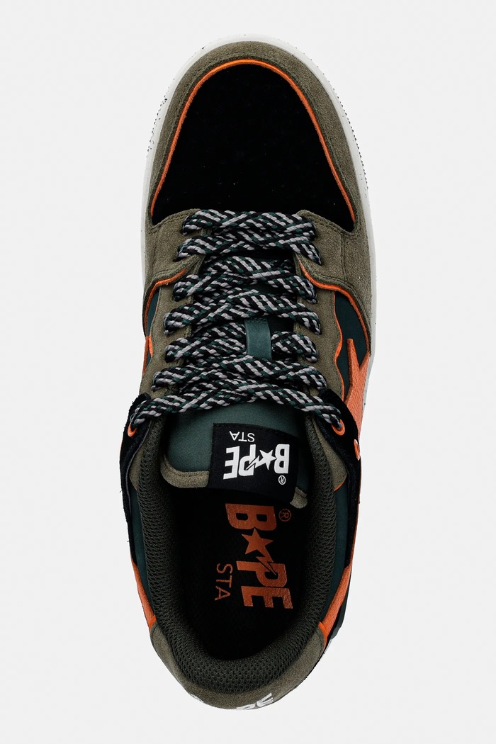 Шкіряні кросівки A Bathing Ape BAPE SK8 STA #1 зелений 001FWL301313M