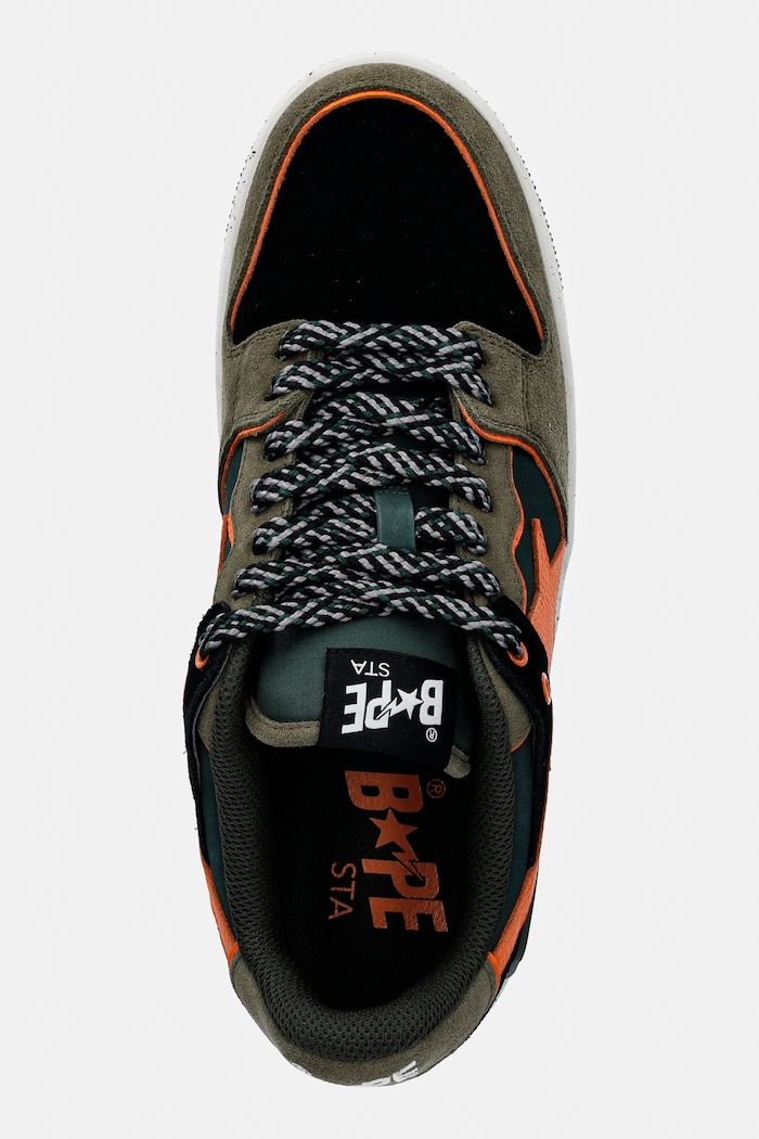 Шкіряні кросівки A Bathing Ape BAPE SK8 STA #1 зелений 001FWL301313M