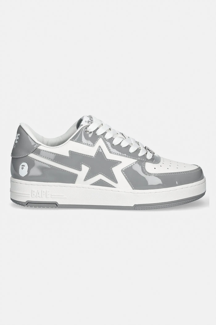 Δερμάτινα sneakers A Bathing Ape BAPE STA ICON #1 001FWL801305M γκρί AW25