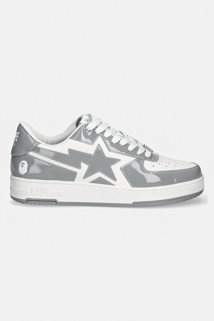 Δερμάτινα sneakers A Bathing Ape BAPE STA ICON #1 001FWL801305M γκρί AW25