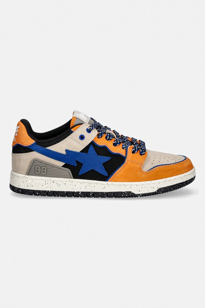 Шкіряні кросівки A Bathing Ape BAPE SK8 STA #1 001FWL801312M помаранчевий AW25