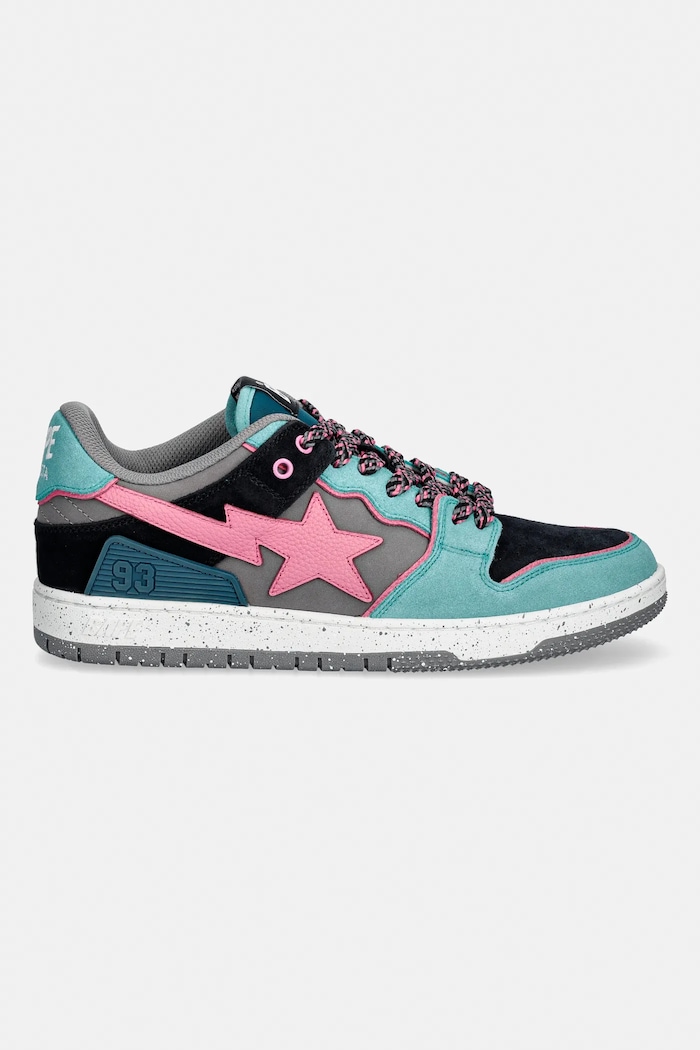 Δερμάτινα sneakers A Bathing Ape BAPE SK8 STA #1 001FWL801312M μπλε AW25