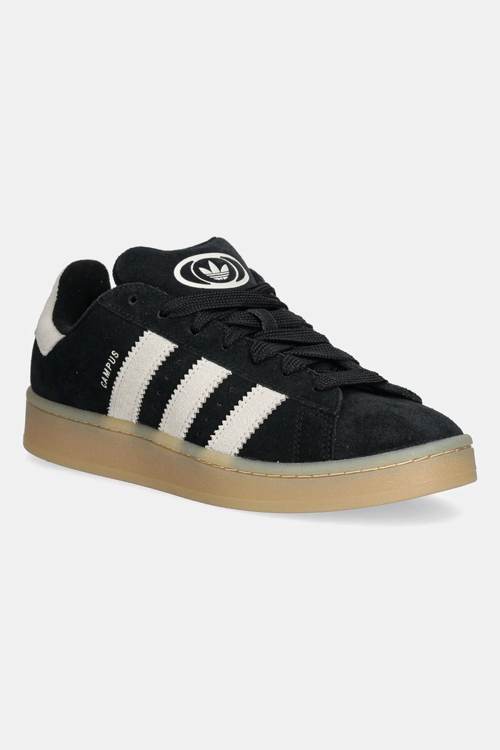 Σουέτ sneakers adidas Originals Campus 00S φλατ μαύρο JQ8354