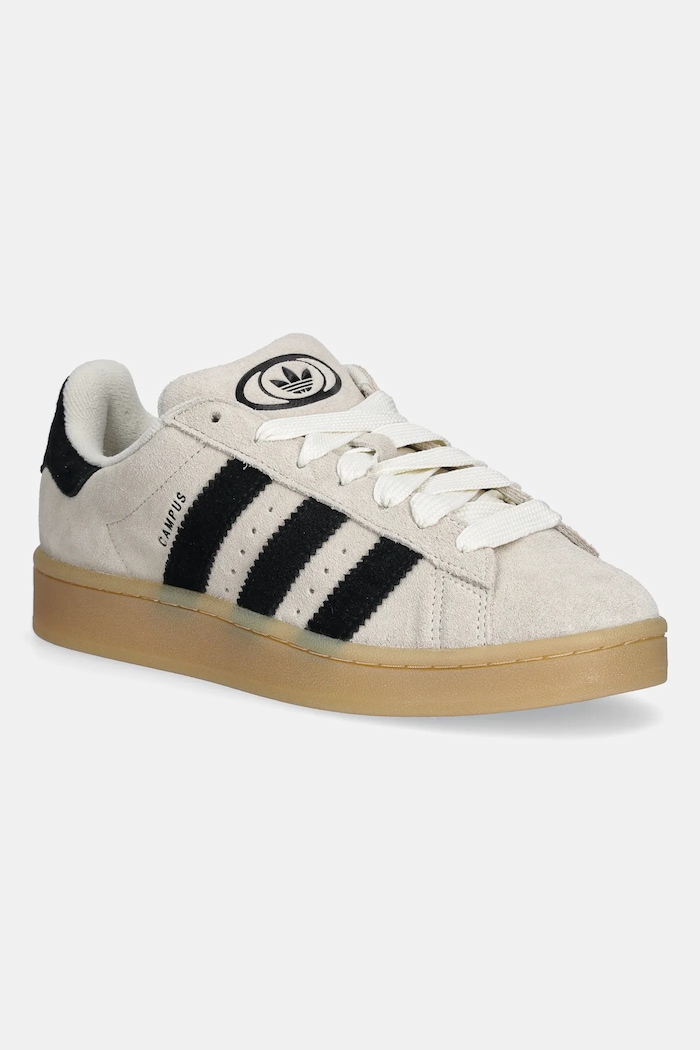 Semišové tenisky adidas Originals Campus 00S plochá béžová JQ8356