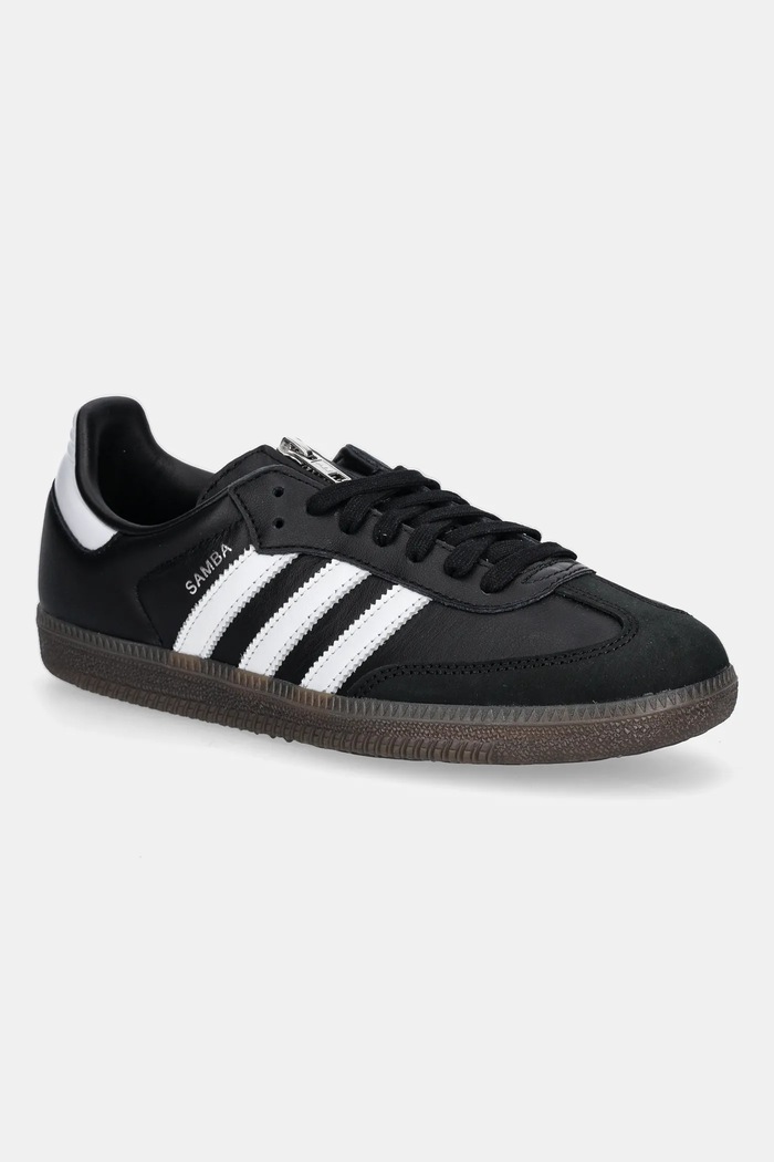 adidas Originals sneakersy skórzane SAMBA OG x Jeremy Scott płaska czarny JQ8835