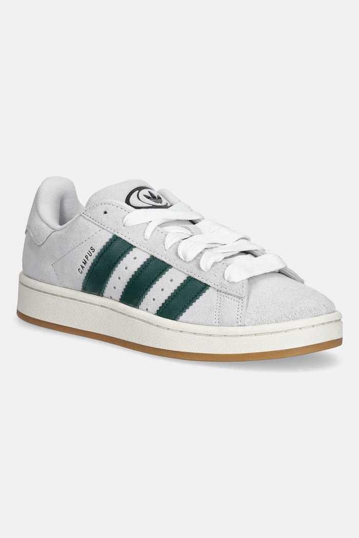 Semišové tenisky adidas Originals Campus 00S usňová koža sivá JR1647