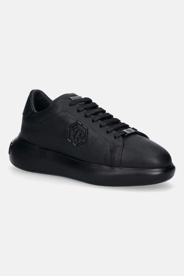 Kožené tenisky Philipp Plein Lo-Top iný čierna USC0804.PLE075N.0202