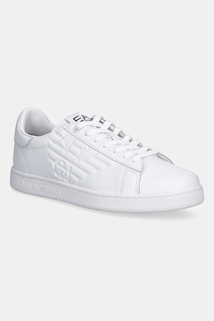 EA7 Emporio Armani bőr sportcipő lapos fehér AF10848.7X000331