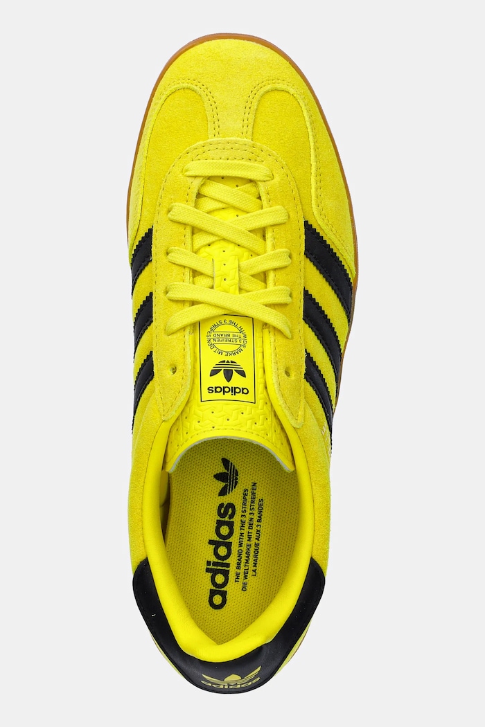 Σουέτ sneakers adidas Originals Gazelle Indoor κίτρινο JR6303