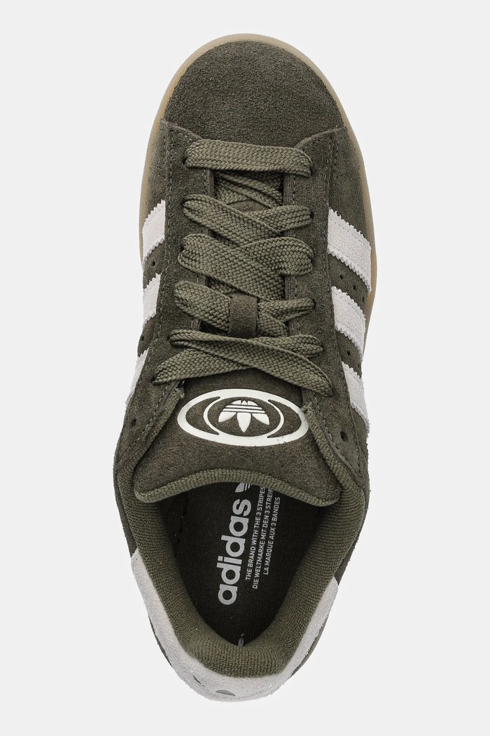 Semišové tenisky adidas Originals Campus 00S zelená JQ8355