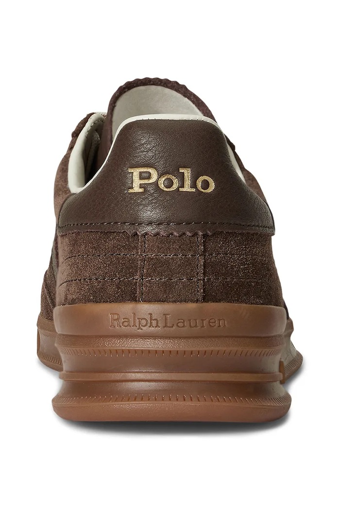 Shoes Polo Ralph Lauren leather sneakers Hrt Aera Pp 809973707001.200 brown