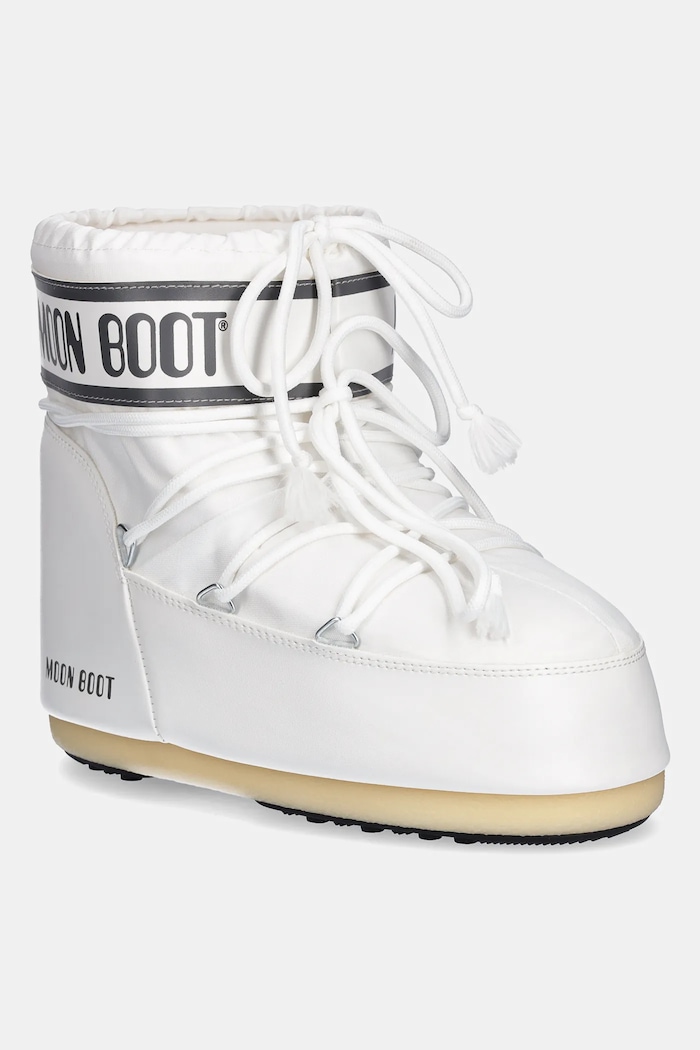 Μπότες χιονιού Moon Boot MB ICON LOW NYLON χωρίς φερμουάρ λευκό 80D1409340.A009