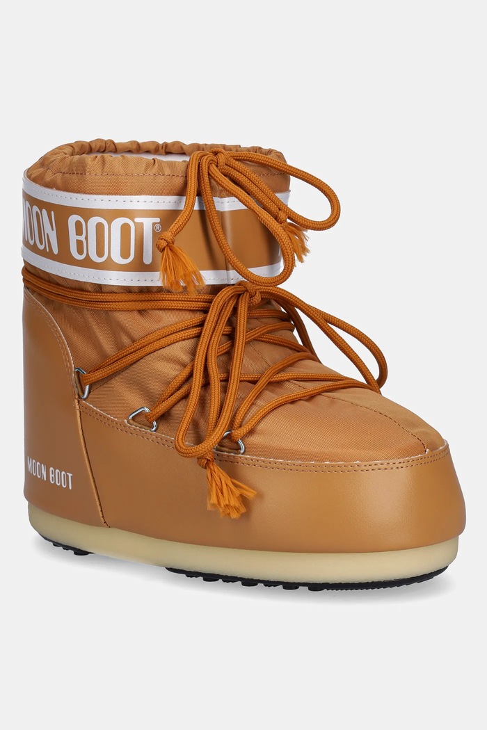 Sněhule Moon Boot MB ICON LOW NYLON plochá hnědá 80D1409340.M008