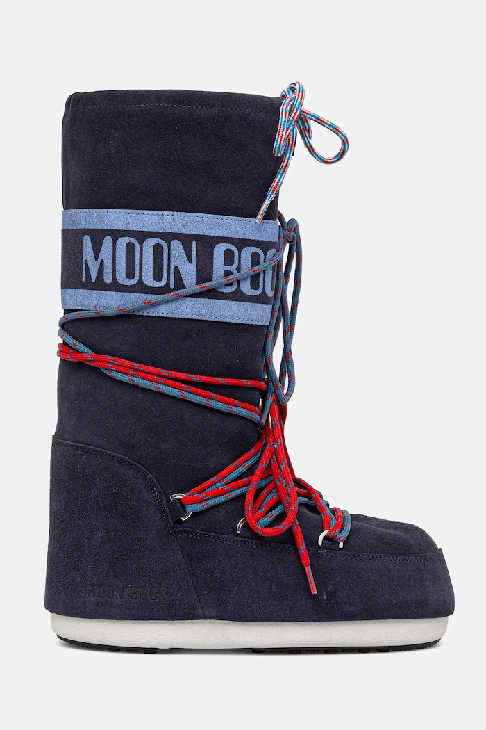 Sněhule Moon Boot MB ICON SUEDE LACES 80D1403050.F017 námořnická modř AW25