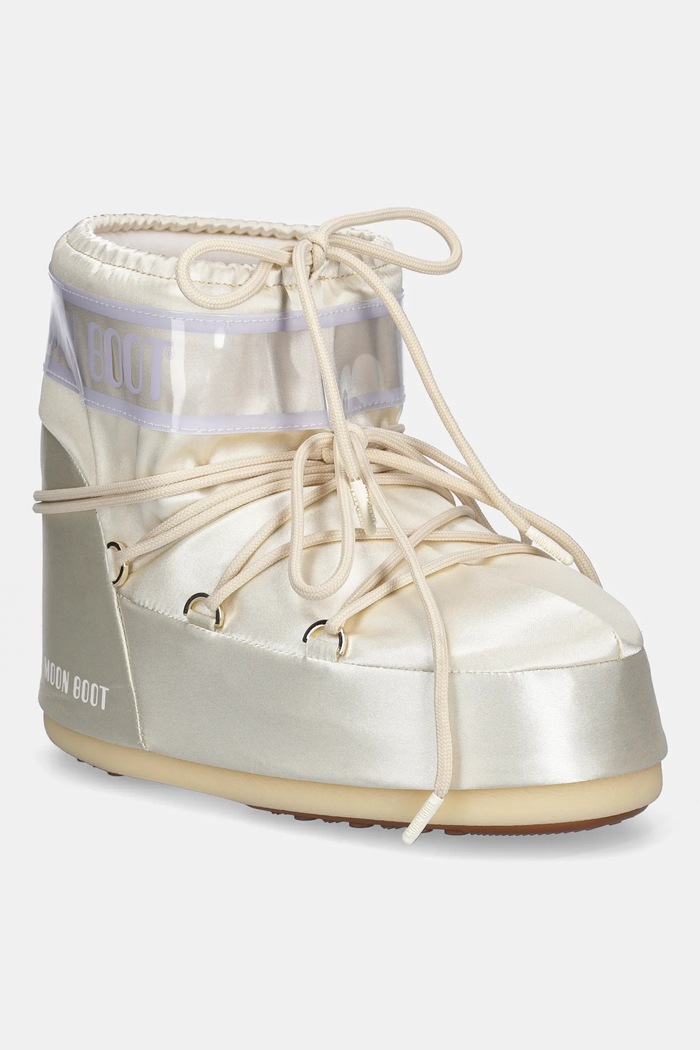 Moon Boot stivali da neve MB ICON LOW PEARLY isolamento leggero argento 80D1409660.L020