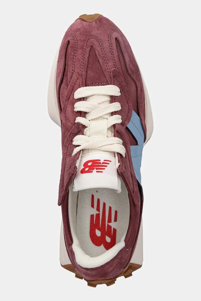 Σουέτ sneakers New Balance 327 μπορντό U327WSA